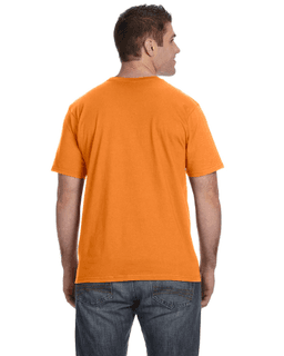 Sample of Anvil 980 - 100% Cotton Lightweight T-Shirt in MANDARIN ORANGE from side back