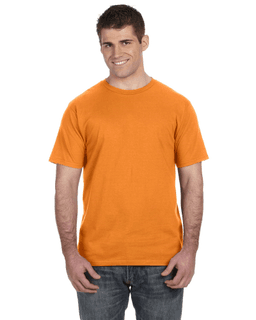 Sample of Anvil 980 - 100% Cotton Lightweight T-Shirt in MANDARIN ORANGE from side front