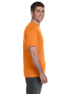 Sample of Anvil 980 - 100% Cotton Lightweight T-Shirt in MANDARIN ORANGE from side sleeveleft