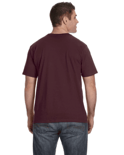 Sample of Anvil 980 - 100% Cotton Lightweight T-Shirt in MAROON from side back