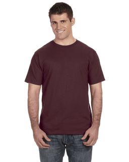 Sample of Anvil 980 - 100% Cotton Lightweight T-Shirt in MAROON from side front