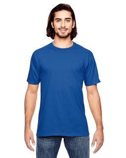 Sample of Anvil 980 - 100% Cotton Lightweight T-Shirt in NEON BLUE from side front