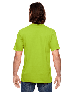 Sample of Anvil 980 - 100% Cotton Lightweight T-Shirt in NEON GREEN from side back