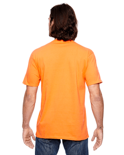 Sample of Anvil 980 - 100% Cotton Lightweight T-Shirt in NEON PINK from side back