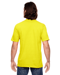 Sample of Anvil 980 - 100% Cotton Lightweight T-Shirt in NEON YELLOW from side back