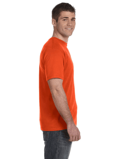 Sample of Anvil 980 - 100% Cotton Lightweight T-Shirt in ORANGE from side sleeveleft