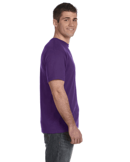 Sample of Anvil 980 - 100% Cotton Lightweight T-Shirt in PURPLE from side sleeveleft