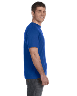 Sample of Anvil 980 - 100% Cotton Lightweight T-Shirt in ROYAL BLUE from side sleeveleft