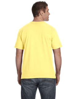 Sample of Anvil 980 - 100% Cotton Lightweight T-Shirt in SPRING YELLOW from side back