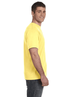Sample of Anvil 980 - 100% Cotton Lightweight T-Shirt in SPRING YELLOW from side sleeveleft