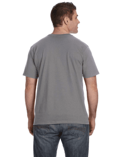 Sample of Anvil 980 - 100% Cotton Lightweight T-Shirt in STORM GREY from side back