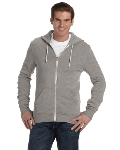 Sample of Alternative Apparel AA9590 - Unisex Rocky Eco-Fleece Solid Zip Hoodie in ECO GREY style