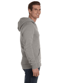 Sample of Alternative Apparel AA9590 - Unisex Rocky Eco-Fleece Solid Zip Hoodie in ECO GREY from side sleeveleft