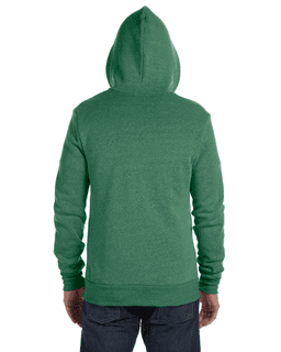 Sample of Alternative Apparel AA9590 - Unisex Rocky Eco-Fleece Solid Zip Hoodie in ECO TR GREEN from side back
