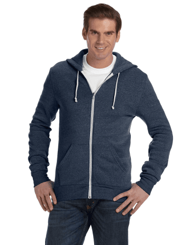 Sample of Alternative Apparel AA9590 - Unisex Rocky Eco-Fleece Solid Zip Hoodie in ECO TR NAVY style