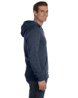 Sample of Alternative Apparel AA9590 - Unisex Rocky Eco-Fleece Solid Zip Hoodie in ECO TR NAVY from side sleeveleft