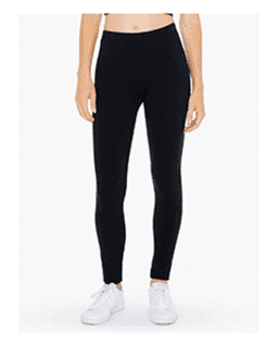 Sample of American Apparel ATT328W Ladies' Cotton Spandex Winter Leggings in BLACK from side front