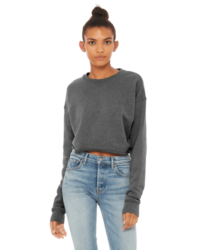 Sample of Ladies' Cropped Fleece Crew in DEEP HEATHER style