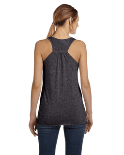 Sample of Ladies' Flowy Racerback Tank in DRK GREY HEATHER from side back