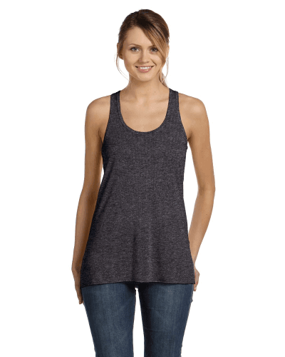 Sample of Ladies' Flowy Racerback Tank in DRK GREY HEATHER style