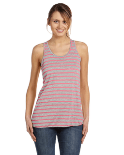 Sample of Ladies' Flowy Racerback Tank in STR ATH HT N PK from side front