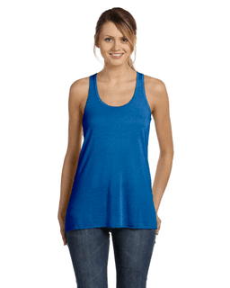 Sample of Ladies' Flowy Racerback Tank in TRUE ROYAL MARB from side front