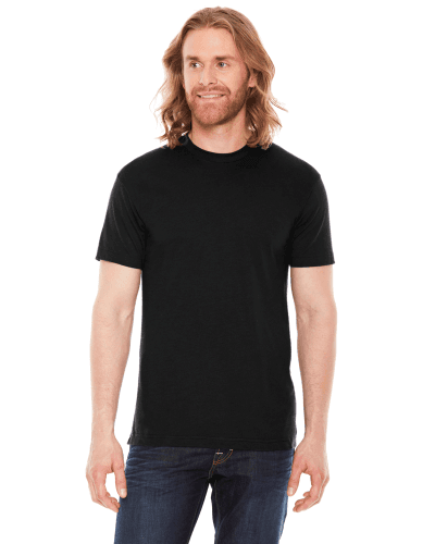 Sample of American Apparel BB401 Unisex Poly-Cotton USA?Made Crewneck T-Shirt in BLACK style
