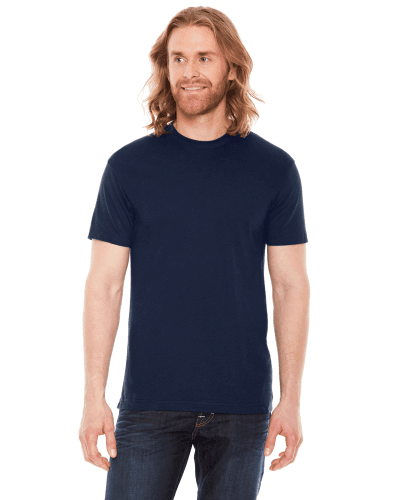 Sample of American Apparel BB401 Unisex Poly-Cotton USA?Made Crewneck T-Shirt in NAVY style