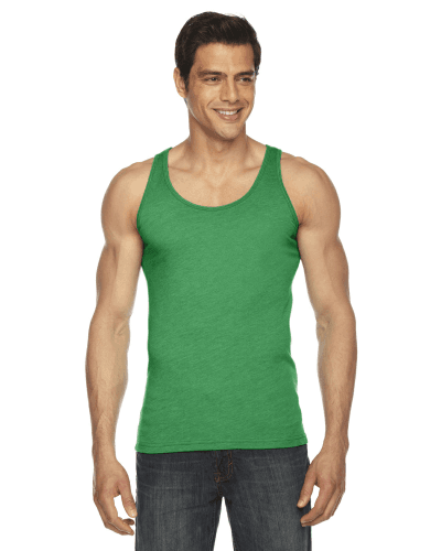 Sample of American Apparel BB408 Unisex Poly-Cotton Tank in HTHR KELLY GREEN style