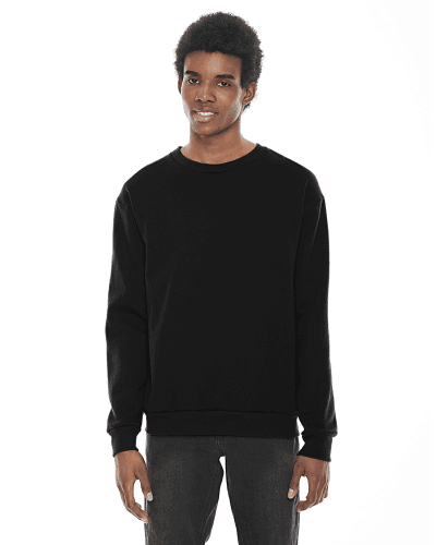 Sample of American Apparel F496 Unisex Flex Fleece Drop Shoulder Pullover Crewneck in BLACK style