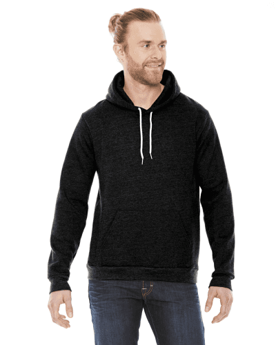 Sample of American Apparel F498 Unisex Flex Fleece Drop Shoulder Pullover Hoodie in BLACK style