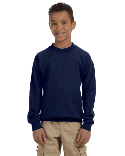 Sample of Gildan G180B - Youth Heavy Blend  8 oz., 50/50 Fleece Crew in NAVY style