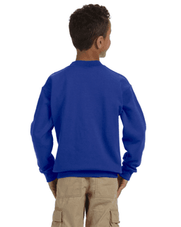 Sample of Gildan G180B - Youth Heavy Blend  8 oz., 50/50 Fleece Crew in ROYAL from side back