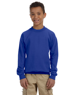 Sample of Gildan G180B - Youth Heavy Blend  8 oz., 50/50 Fleece Crew in ROYAL from side front
