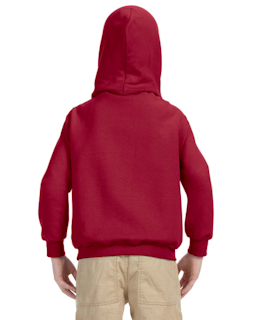 Sample of Gildan G185B - Youth 8 oz., 50/50 Hoodie in CARDINAL RED from side back