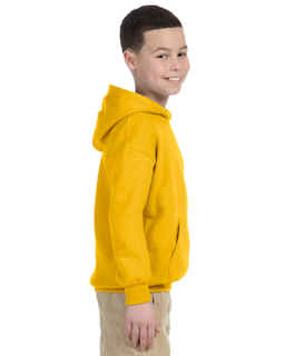Sample of Gildan G185B - Youth 8 oz., 50/50 Hoodie in GOLD from side sleeveleft