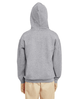 Sample of Gildan G185B - Youth 8 oz., 50/50 Hoodie in GRAPHITE HEATHER from side back