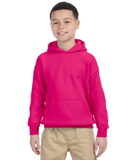 Sample of Gildan G185B - Youth 8 oz., 50/50 Hoodie in HELICONIA from side front