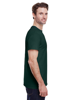 Sample of Gildan 2000 - Adult Ultra Cotton 6 oz. T-Shirt in FOREST GREEN from side sleeveleft