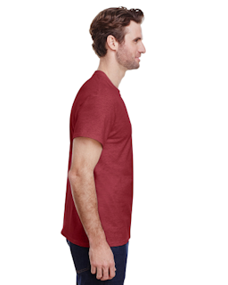 Sample of Gildan 2000 - Adult Ultra Cotton 6 oz. T-Shirt in HEATHER CARDINAL from side sleeveleft
