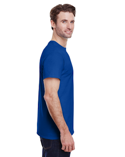 Sample of Gildan 2000 - Adult Ultra Cotton 6 oz. T-Shirt in METRO BLUE from side sleeveleft