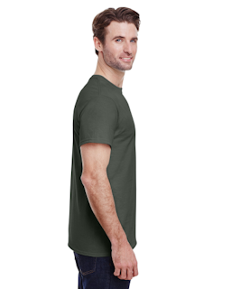 Sample of Gildan 2000 - Adult Ultra Cotton 6 oz. T-Shirt in MILITARY GREEN from side sleeveleft