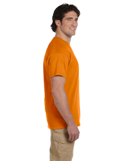 Sample of Gildan 2000 - Adult Ultra Cotton 6 oz. T-Shirt in SAFETY ORANGE from side sleeveleft