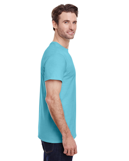 Sample of Gildan 2000 - Adult Ultra Cotton 6 oz. T-Shirt in SKY from side sleeveleft