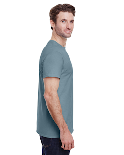 Sample of Gildan 2000 - Adult Ultra Cotton 6 oz. T-Shirt in STONE BLUE from side sleeveleft