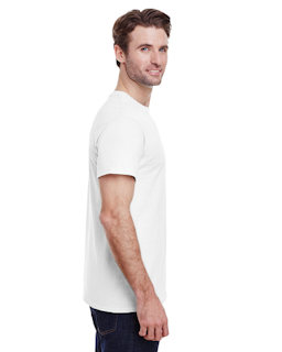 Sample of Gildan 2000 - Adult Ultra Cotton 6 oz. T-Shirt in WHITE from side sleeveleft