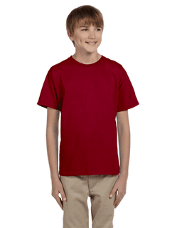 Sample of Gildan 2000B - Youth Ultra Cotton 6 oz. T-Shirt in CARDINAL RED from side front