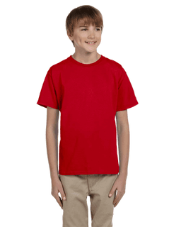 Sample of Gildan 2000B - Youth Ultra Cotton 6 oz. T-Shirt in CHERRY RED from side front