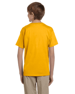 Sample of Gildan 2000B - Youth Ultra Cotton 6 oz. T-Shirt in GOLD from side back