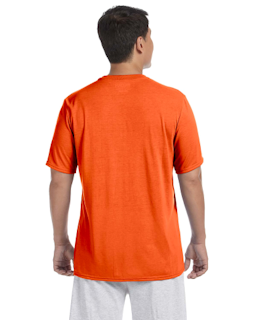 Sample of Gildan G420 - Adult Performance 100% Polyester Tee in ORANGE from side back